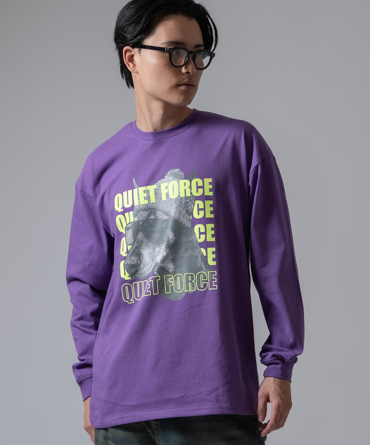 長袖Tシャツ メンズ SIDEWAY STANCE サイドウェイスタンス オリジナルプリント 犬 ドーベルマン カットソー カジュアル ストリート スケーター | improves | 01