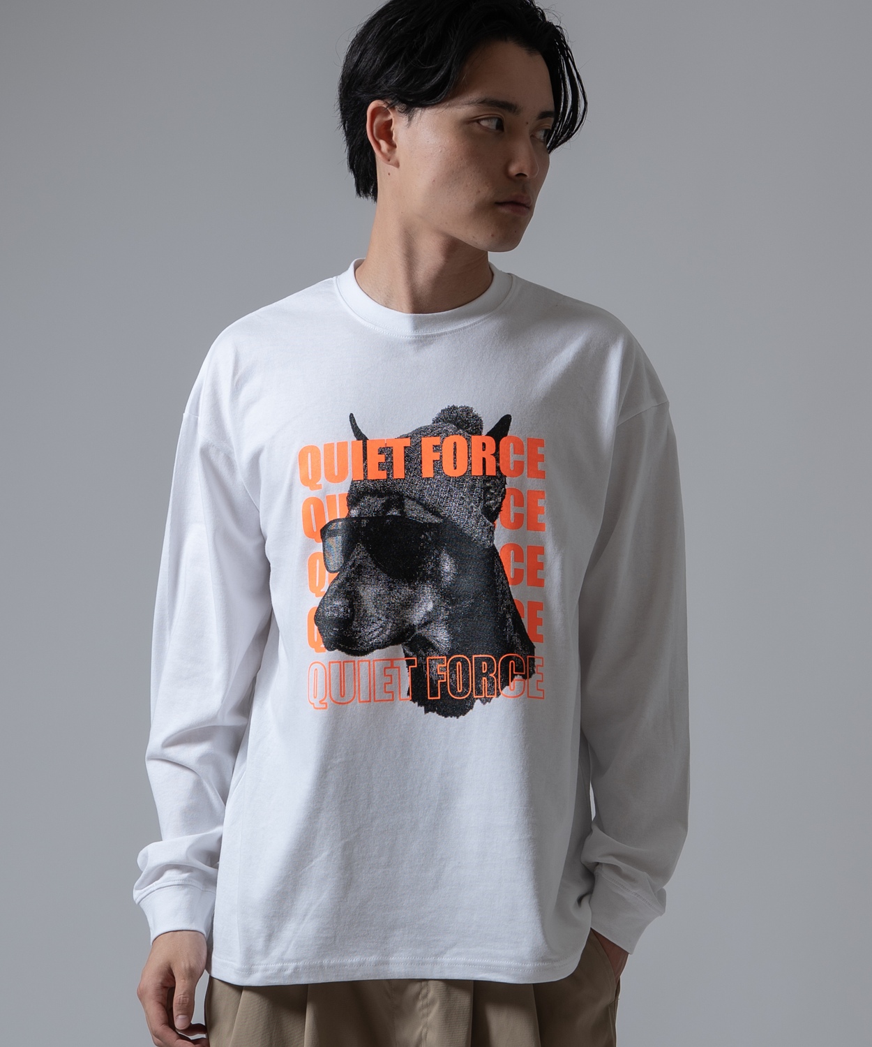 長袖Tシャツ メンズ SIDEWAY STANCE サイドウェイスタンス オリジナルプリント 犬 ドーベルマン カットソー カジュアル ストリート スケーター | improves | 02