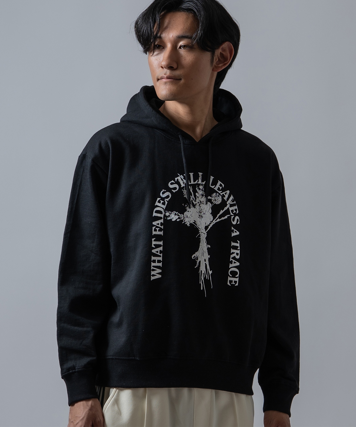 パーカー プルオーバー メンズ レディース ドライフラワー SIDEWAY STANCE 裏起毛 オーバーサイズ フーディー ストリート | improves | 01