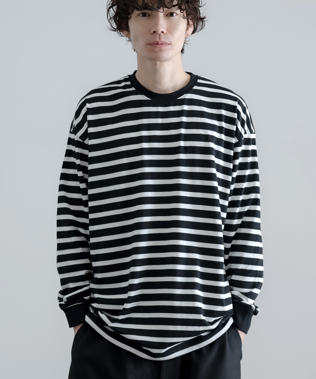 Tシャツ メンズ SIDEWAY STANCE サイドウェイスタンス ボーダー ロンT カットソー 大きめ アメカジ カジュアル スケーター ストリート 古着MIX 韓国 | improves | 02