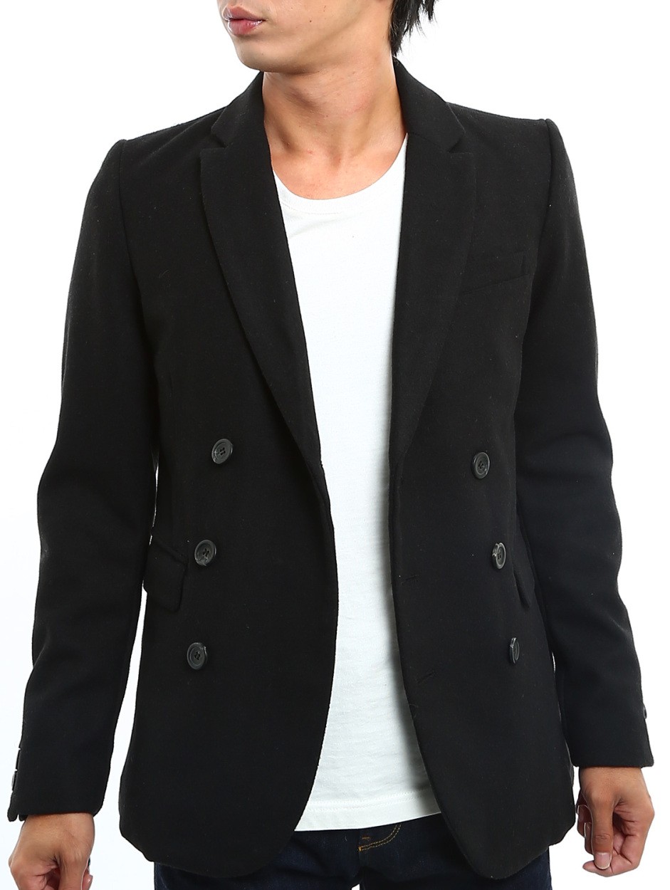 テーラードジャケット メンズ テーラード ジャケット メルトンウール ダブルボタン シングルボタン 黒 ビジネス Improves インプローブス 通販 Yahoo ショッピング