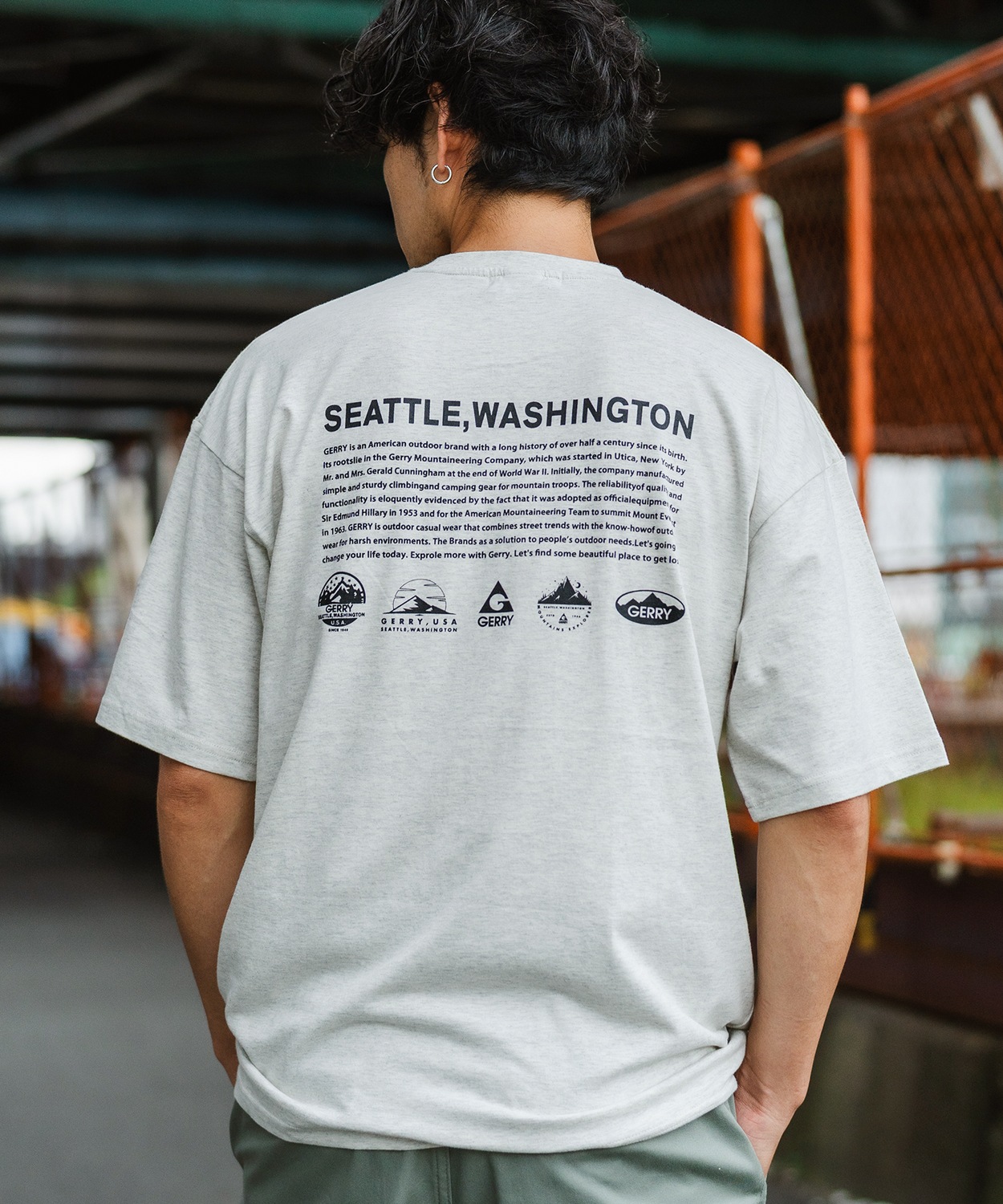 半袖Tシャツ メンズ GERRY ジェリー 別注 アイコニック ロゴ ボックスロゴ 刺しゅう 半袖T Tシャツ カットソー アウトドア ストリート アメカジ スポーツライク | GERRY | 03