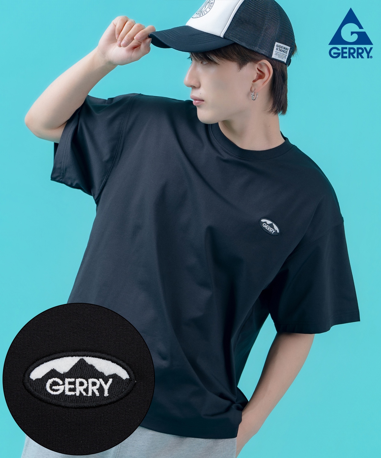 半袖Tシャツ メンズ GERRY ジェリー マウントロゴ ワンポイント 刺しゅう 半袖T カットソー アウトドア ストリート アメカジ 古着MIX | GERRY | 01
