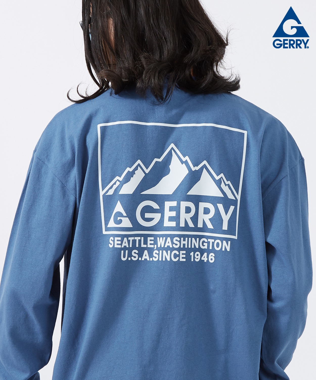 長袖Tシャツ メンズ GERRY ジェリー 別注プリント カットソー マウントロゴ プリント ロンT アウトドア ストリート アメカジ 古着MIX | GERRY | 01