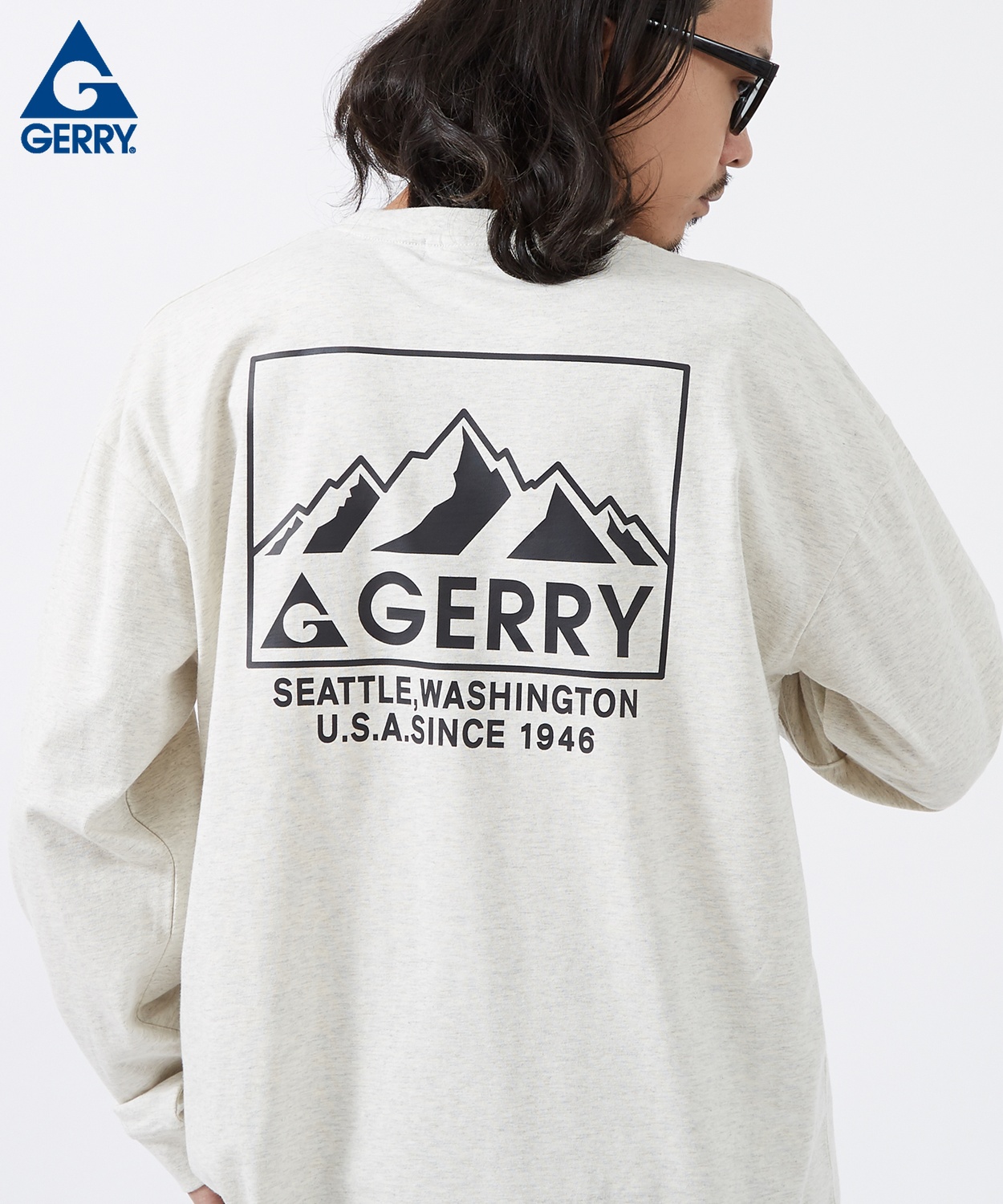 長袖Tシャツ メンズ GERRY ジェリー 別注プリント カットソー マウントロゴ プリント ロンT アウトドア ストリート アメカジ 古着MIX | GERRY | 05