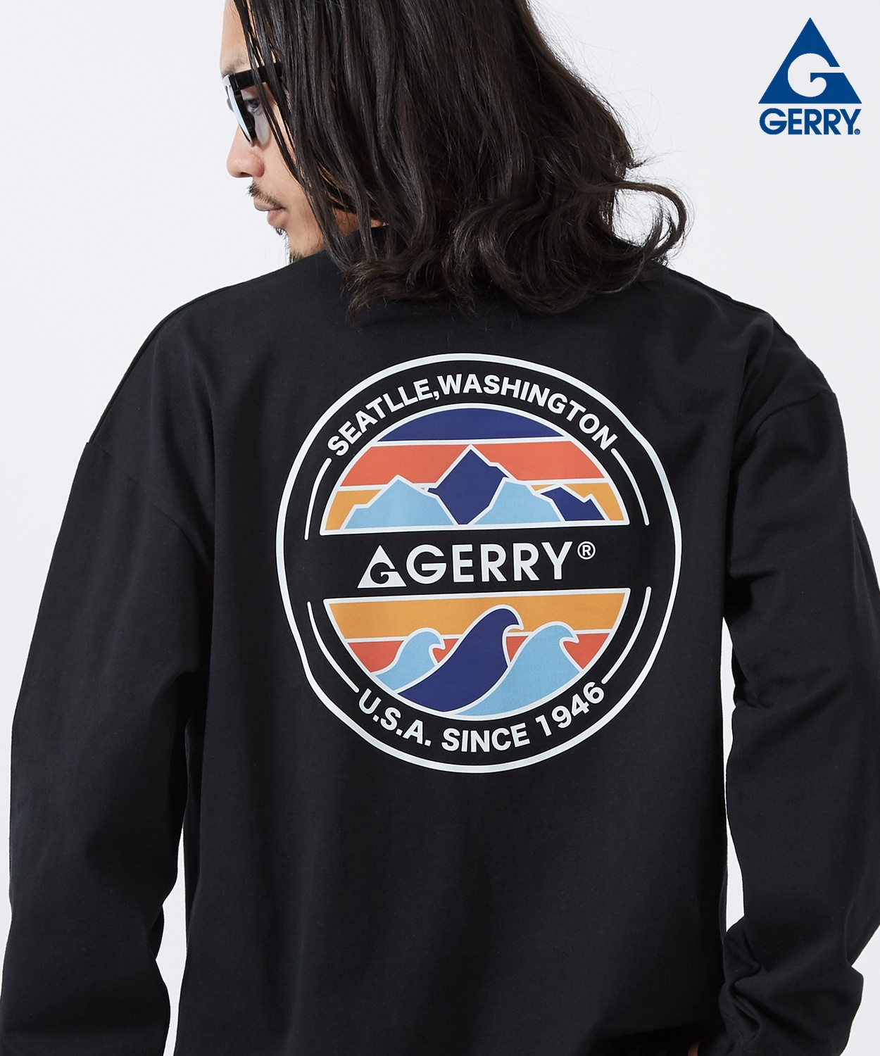 長袖Tシャツ メンズ GERRY ジェリー 別注プリント カットソー サークルロゴ プリント ロンT アウトドア ストリート アメカジ 古着MIX | GERRY | 03