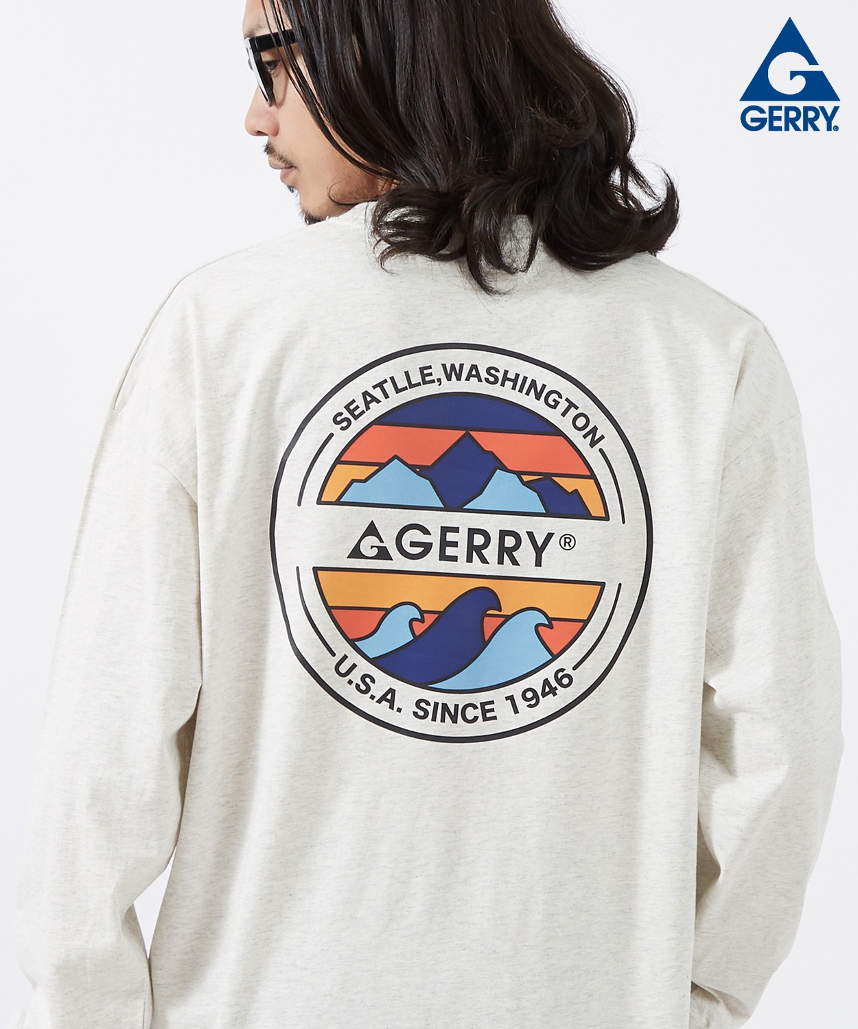 長袖Tシャツ メンズ GERRY ジェリー 別注プリント カットソー サークルロゴ プリント ロンT アウトドア ストリート アメカジ 古着MIX | GERRY | 05