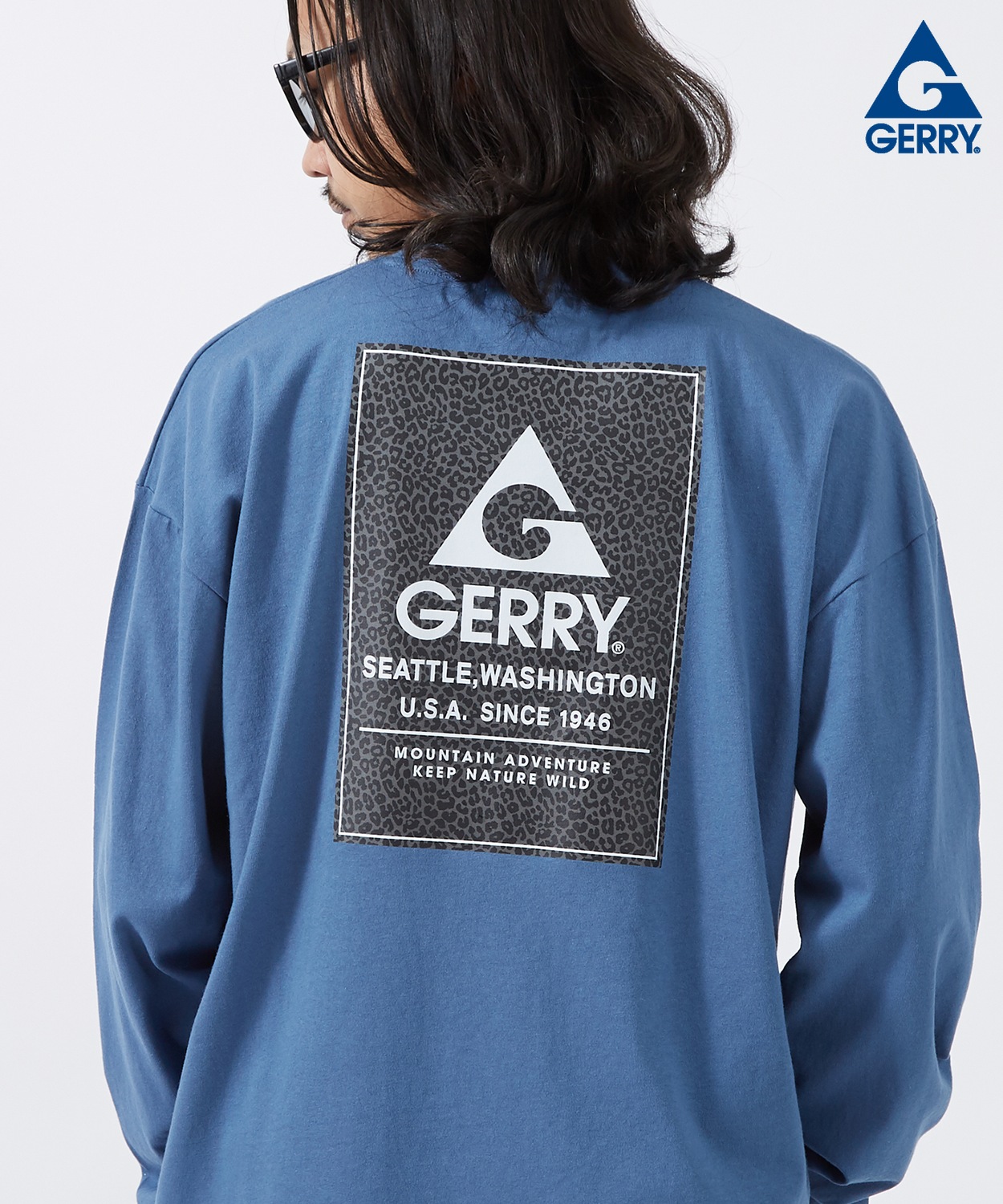 長袖Tシャツ メンズ GERRY ジェリー 別注プリント カットソー レオパード プリント ロンT アウトドア ストリート アメカジ 古着MIX | GERRY | 01