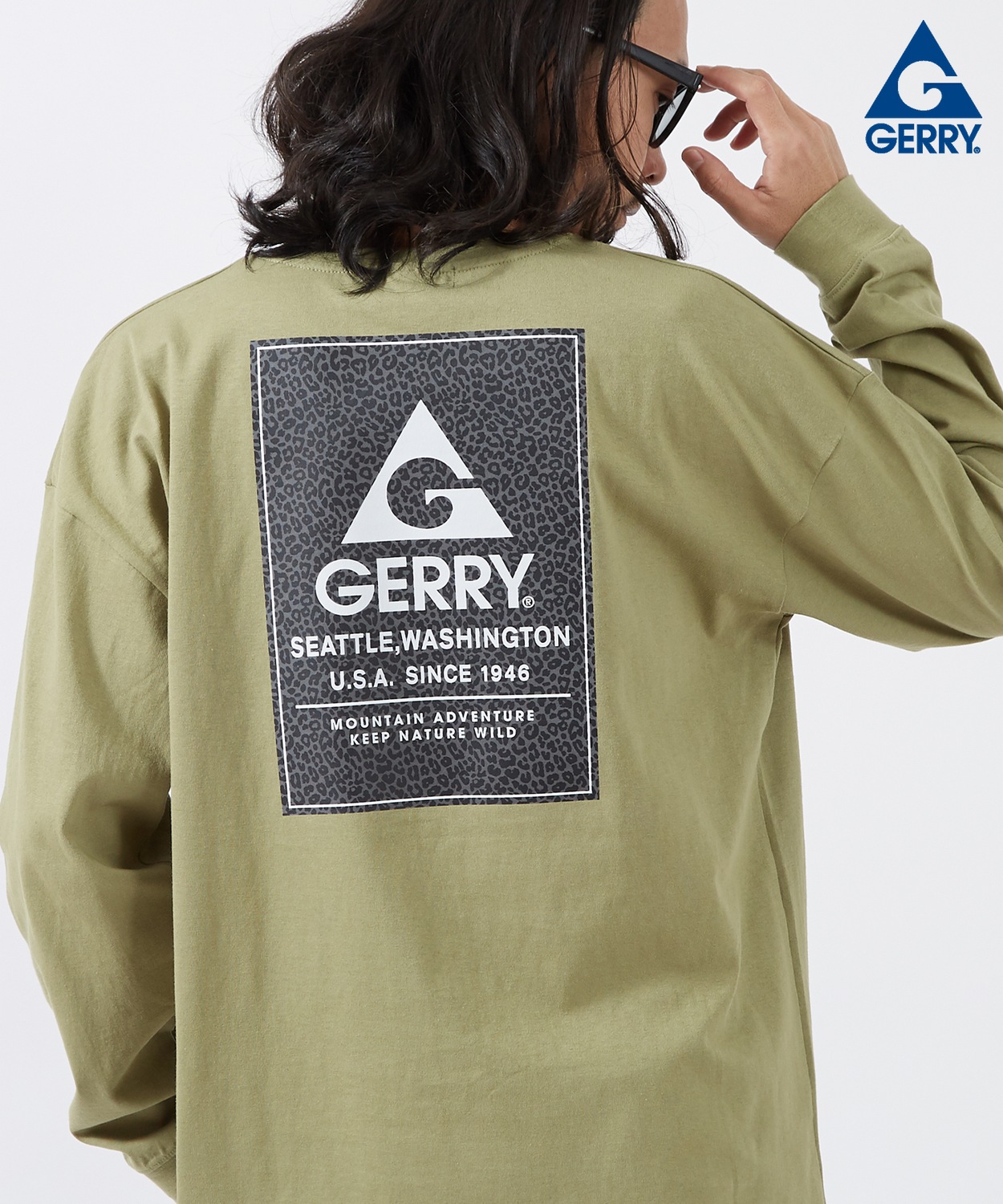長袖Tシャツ メンズ GERRY ジェリー 別注プリント カットソー レオパード プリント ロンT アウトドア ストリート アメカジ 古着MIX | GERRY | 04