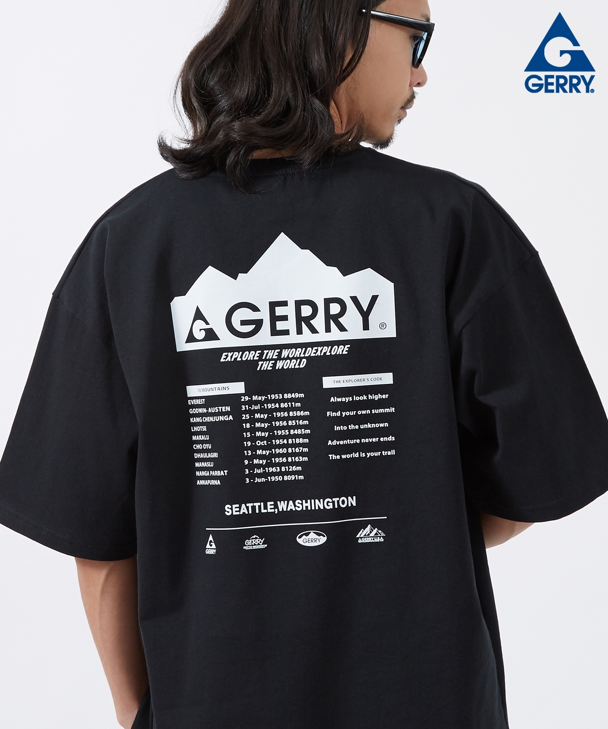 半袖Tシャツ メンズ GERRY ジェリー 別注プリント カットソー マウンテニアリング プリント Tシャツ アウトドア ストリート アメカジ 古着MIX | GERRY | 02