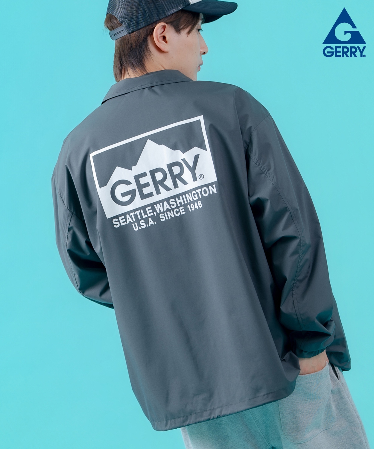 コーチジャケット メンズ GERRY ジェリー ナイロン  アメカジ スケーター ストリート 古着MIX 韓国ファッション ブラック ネイビー | GERRY | 03