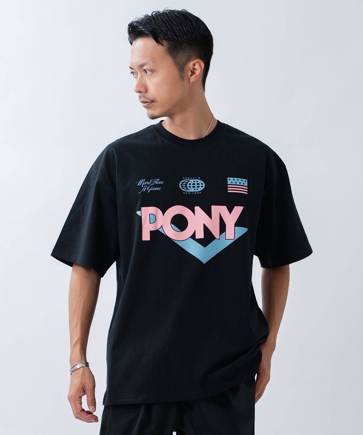 半袖Tシャツ メンズ PONY ポニー カットソー プリントTシャツ オーバーサイズ ビッグシルエット カジュアル ストリート  韓国ファッション | improves | 02