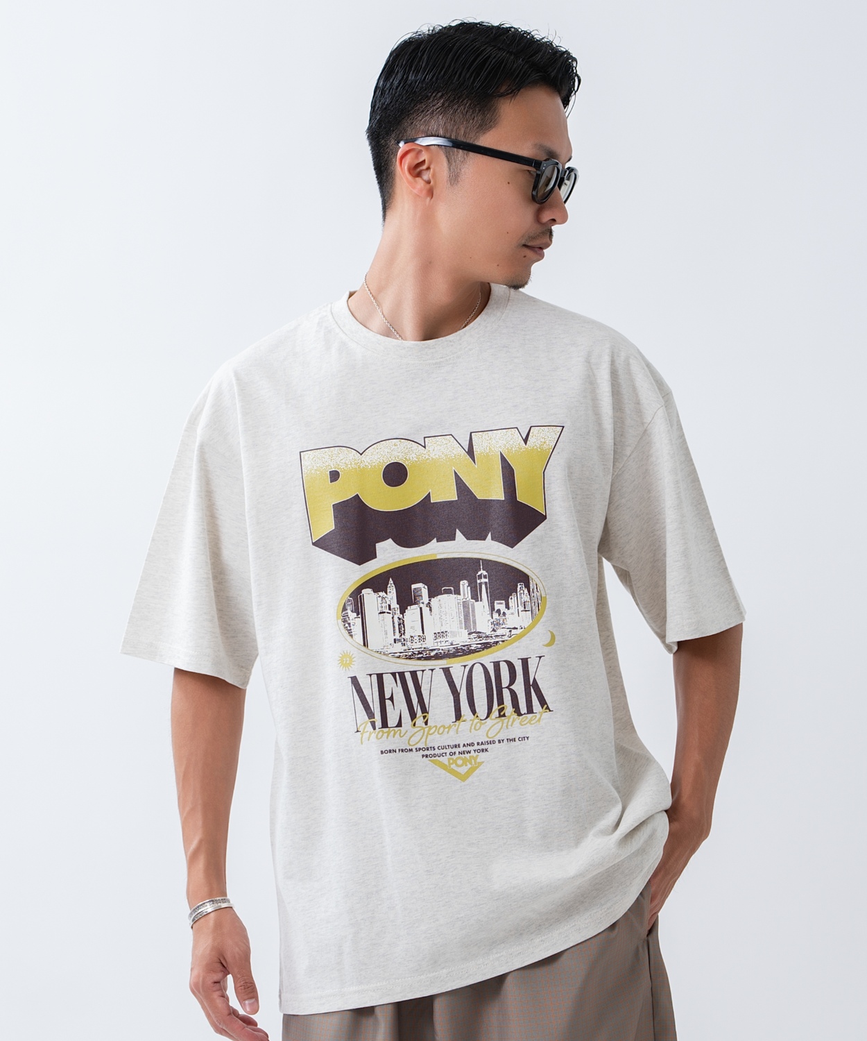 半袖Tシャツ メンズ PONY ポニー カットソー プリントTシャツ オーバーサイズ ビッグシルエット カジュアル ストリート  韓国ファッション | improves | 03