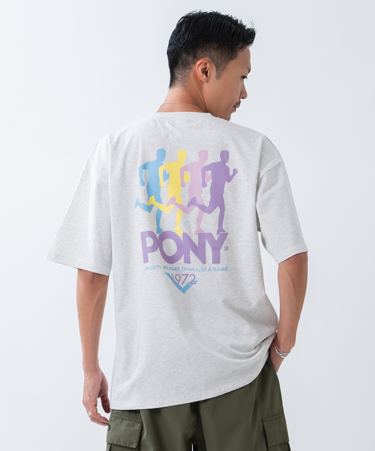 半袖Tシャツ メンズ PONY ポニー カットソー プリントTシャツ オーバーサイズ ビッグシルエット カジュアル ストリート  韓国ファッション | improves | 03