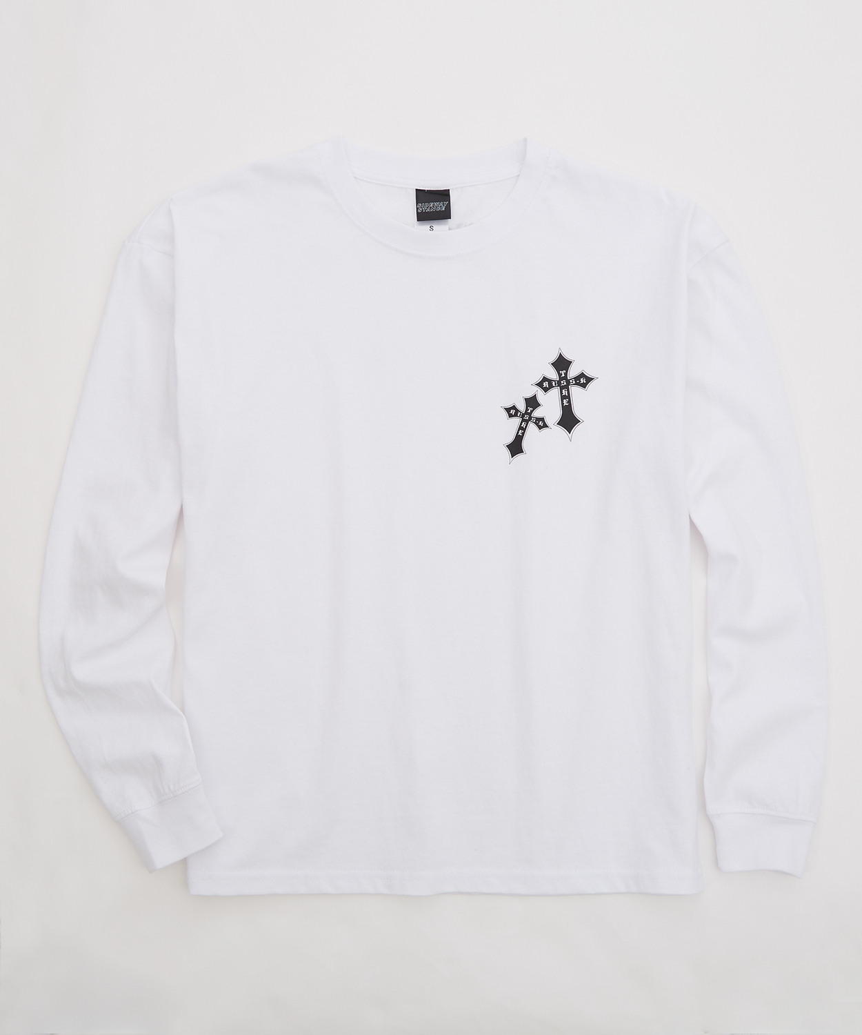 長袖Tシャツ メンズ RUSS-K ラスケー ロンT カットソー プリントTシャツ オーバーサイズ ビッグシルエット カジュアル ストリート  韓国ファッション | improves | 01