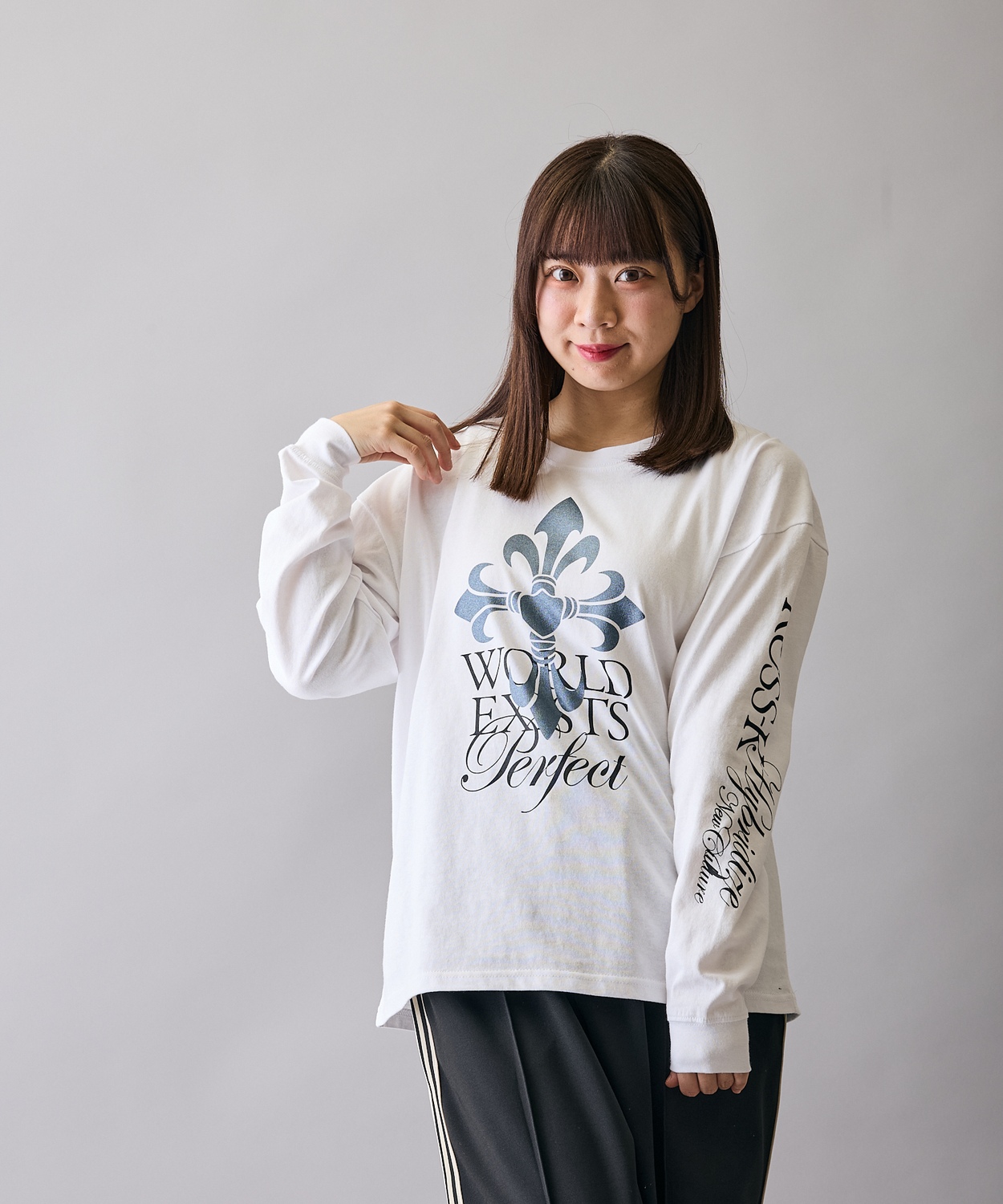 長袖Tシャツ メンズ RUSS-K ラスケー ロンT カットソー プリントTシャツ オーバーサイズ ビッグシルエット カジュアル ストリート  韓国ファッション | improves | 01