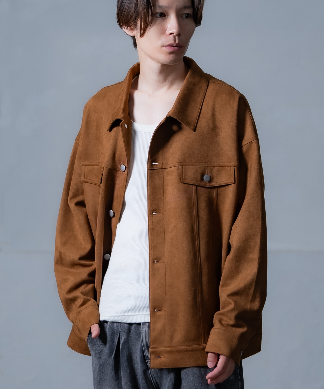 ジャケット メンズ スエード ブルゾン アウター Y2K 90年代 リバイバル ヴィンテージ 2025AW 秋 冬 カジュアル スエードポンチジャケット | improves | 02