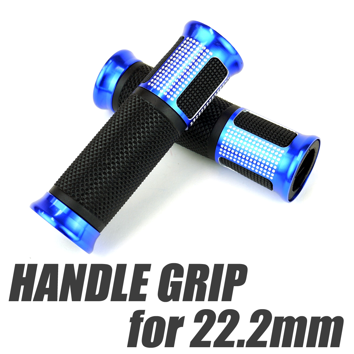 ジェム グリップ 青 ブルー 124mm 貫通型 GSR250 ST250 レッツ4 DRZ400