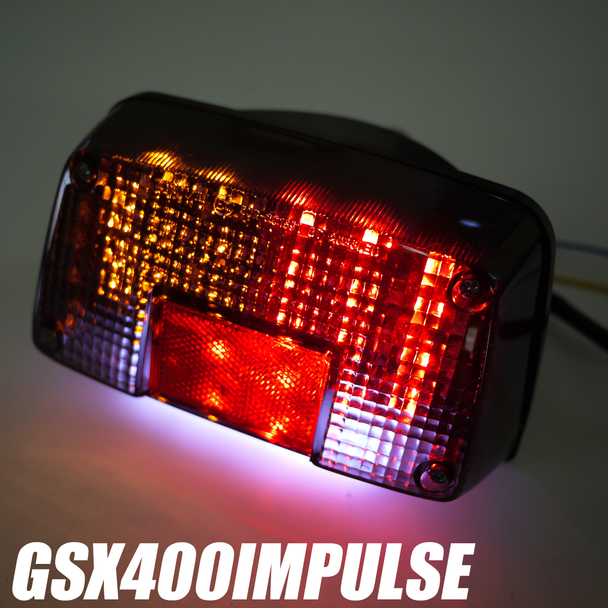 人気限定品GSX400インパルス用LEDウインカー付きテールランプ クリア GK79A GK7CA 社外品