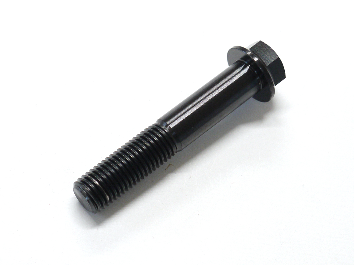人気商品の64チタン合金ボルト M10×55mm P1.25 黒 Ti-6Al-4V ゆうパケット対応 フランジボルト 細目 ブラック  フレーム、パーツ
