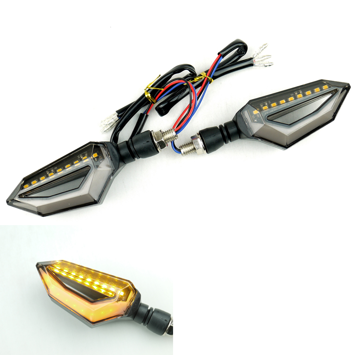 2個セット デュアルカラー LEDウインカー TYPE1 オレンジ ZRX1200