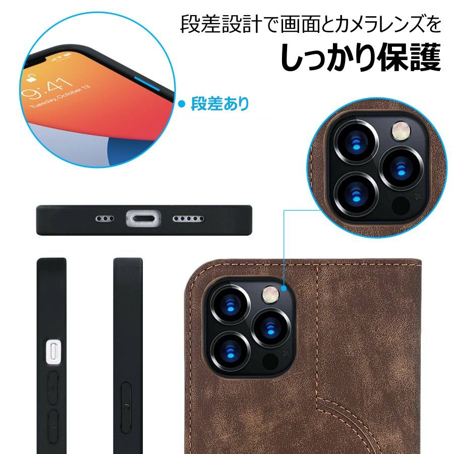 iPhone 12 手帳型ケース magsafe ワイヤレス充電 Pro ケース 無