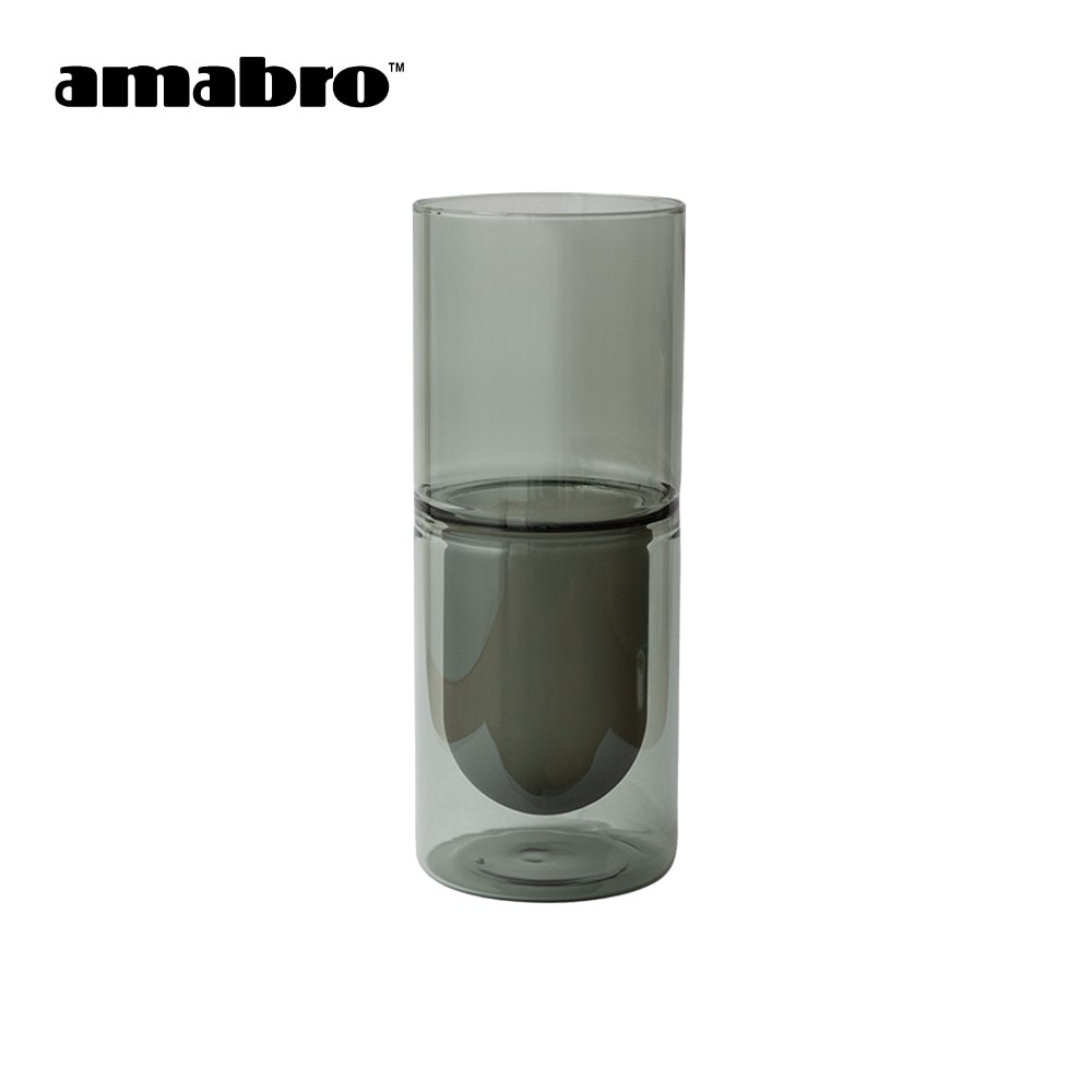 amabro（アマブロ） DW VASE CLEAR ダブルウォール ベース Sサイズ 二