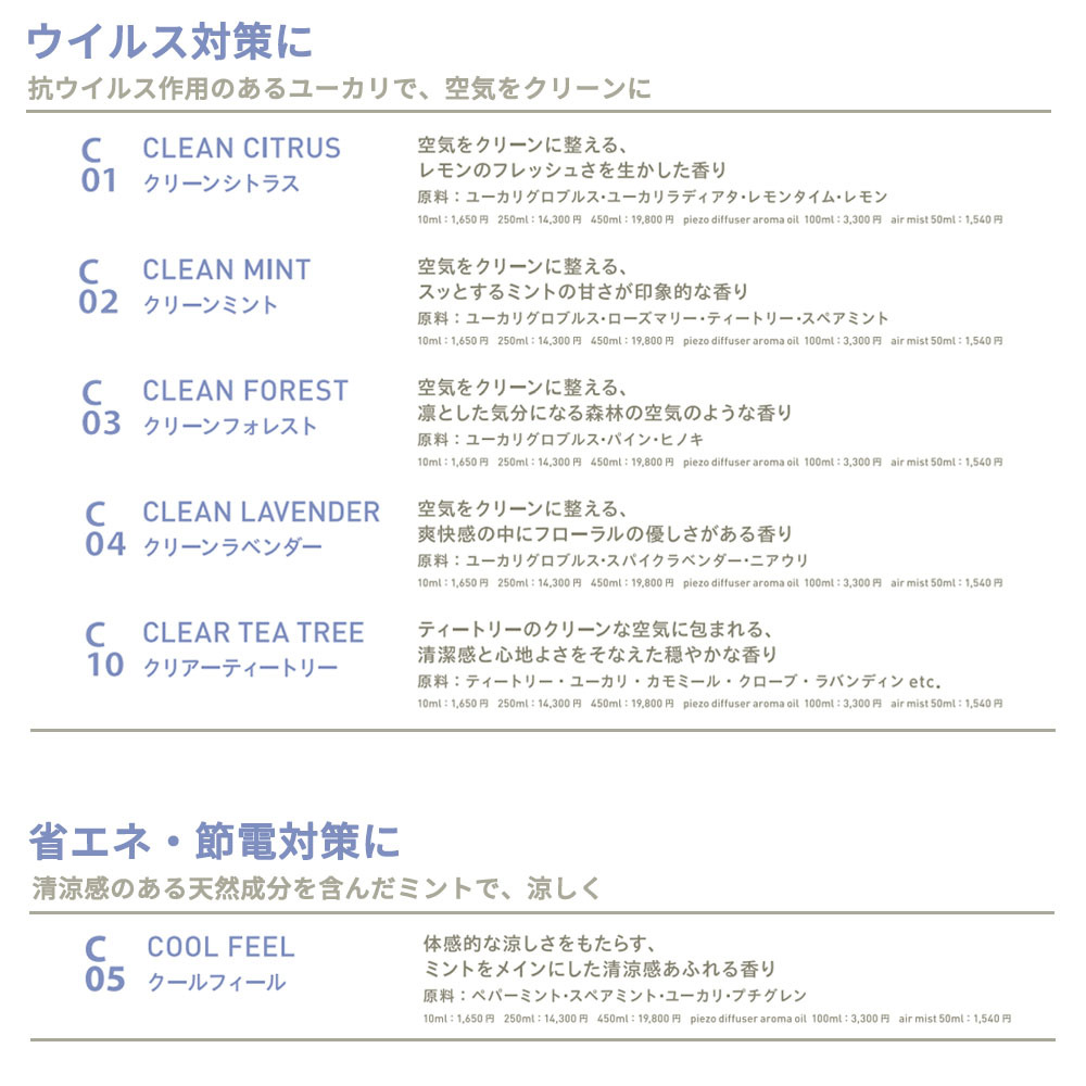 アットアロマ エアミスト 50ml クリーンエアー @aroma air mist Clean