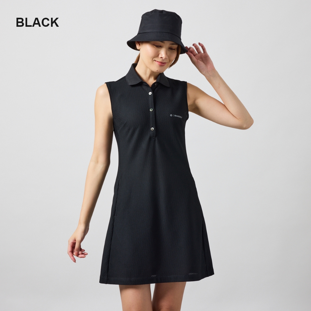 BANDEL ブラック ノースリーブ　ワンピースXS BANDEL（バンデル） BANDEL GOLF バンデルゴルフ WOMENS DRYWAFFLE