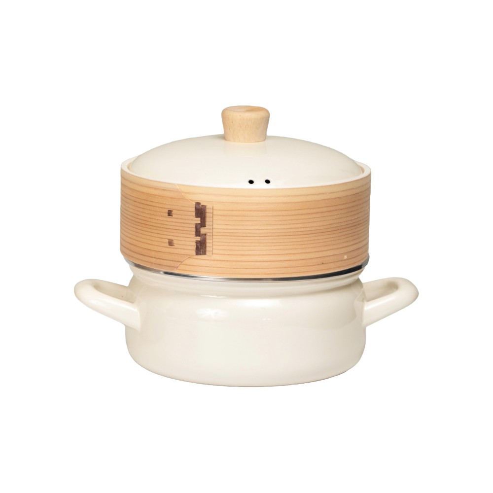 富士ホーロー せいろ付きホーロー鍋 18cm 1段 : INSTORE インストア