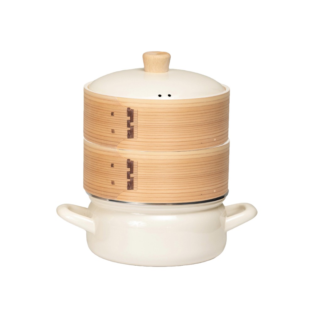 富士ホーロー せいろ付きホーロー鍋 18cm 2段 : INSTORE インストア