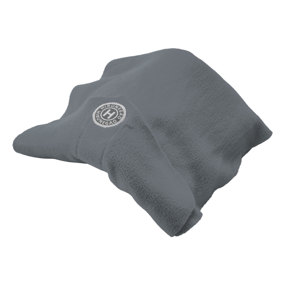 グレー 人間工学デザイン枕 HIRUNEGAO ネックピロー 軽量 コンパクト 洗える 折たたみ マフラー