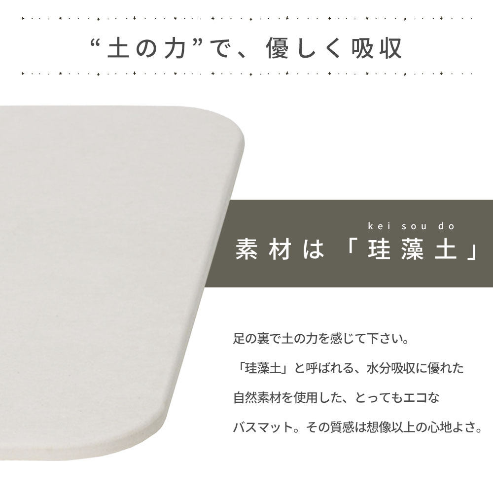 SOIL（ソイル） 珪藻土バスマット ラージ BATH MAT large : INSTORE