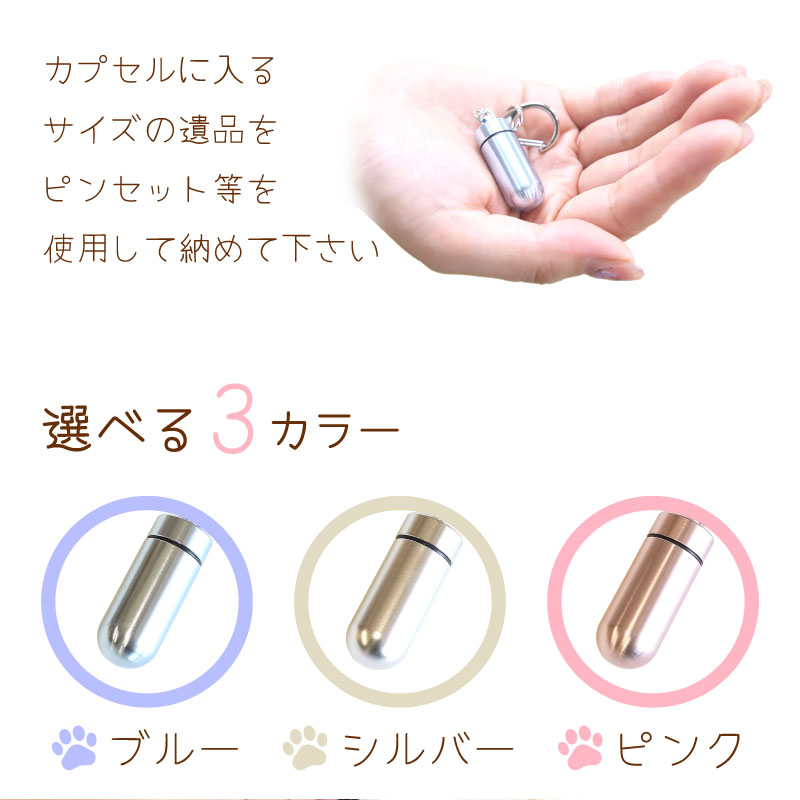 遺骨カプセル中