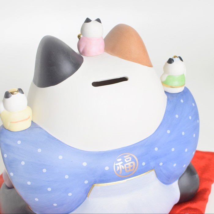 【縁起良し】七福神福助招き猫 錦彩七福神福助招き猫(16号) – 中外陶園オンラインストア