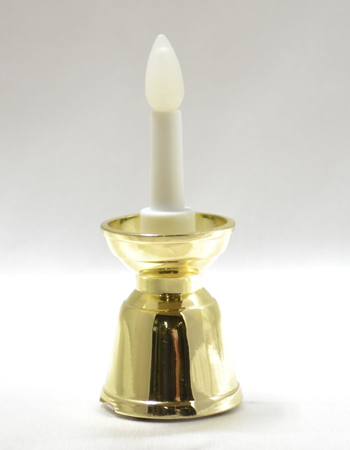 電池式 ロウソク ミニ ゴールド ブラウン タイマー機能付き 10分 自動