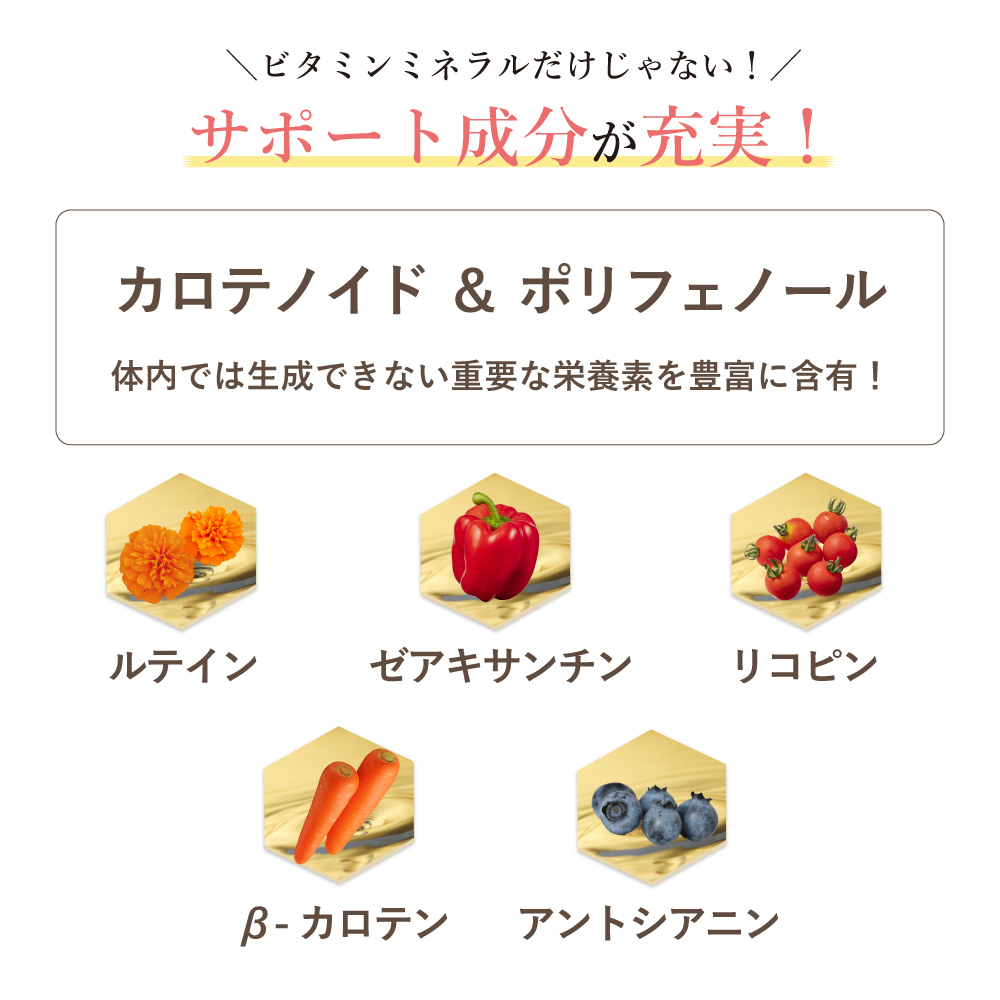 サポート成分が充実