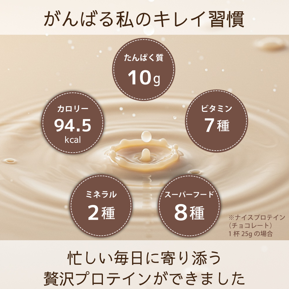 忙しい方の毎日の寄り添うご褒美プロテイン