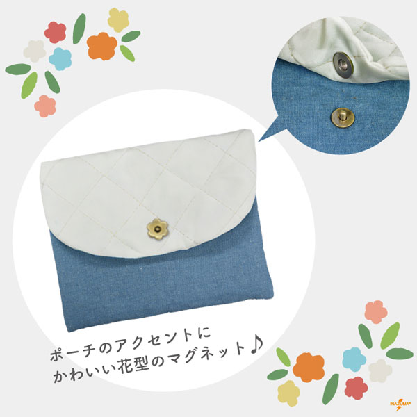 INAZUMA（イナズマ） 磁石 マグネット 花型 スナップホック ネジ式 足