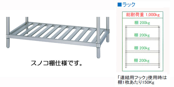 価格 シンコー ステンレスラックスノコ棚3段 SUS304 間口588×奥行438