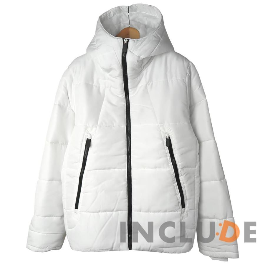 中綿ジャケット ボリュームネック ダウン ジャケット 暖か 軽い メンズ 白 黒 :172015inc:includeYSP - 通販