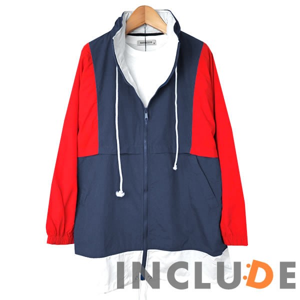 ナイロンジャケット マウンテンパーカー ウインドブレーカー トラックジャケット アウター アノラック ビッグサイズ ストリート |  | 02