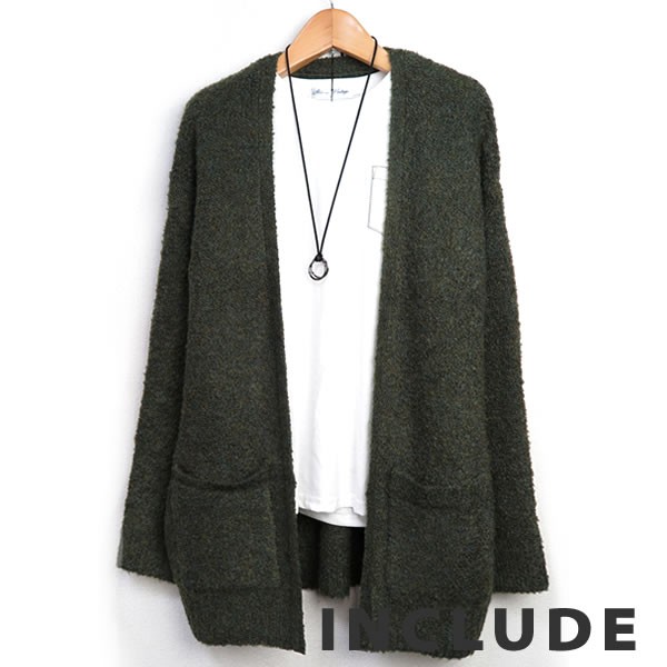 ブークレ ニット ループヤーン モコモコ もこもこ 暖かい ビッグシルエット カーディガン メンズ |  | 06