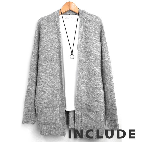 ブークレ ニット ループヤーン モコモコ もこもこ 暖かい ビッグシルエット カーディガン メンズ |  | 01