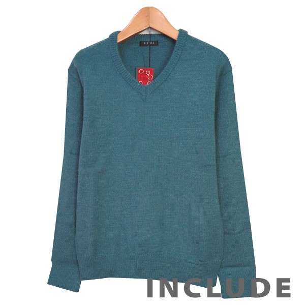 10カラー Vネック 定番 毛玉防止 抗ピル コーピル セーター メンズ ニット 長袖 無地 ふわふわ 厚手 毛玉ができにくい |  | 10