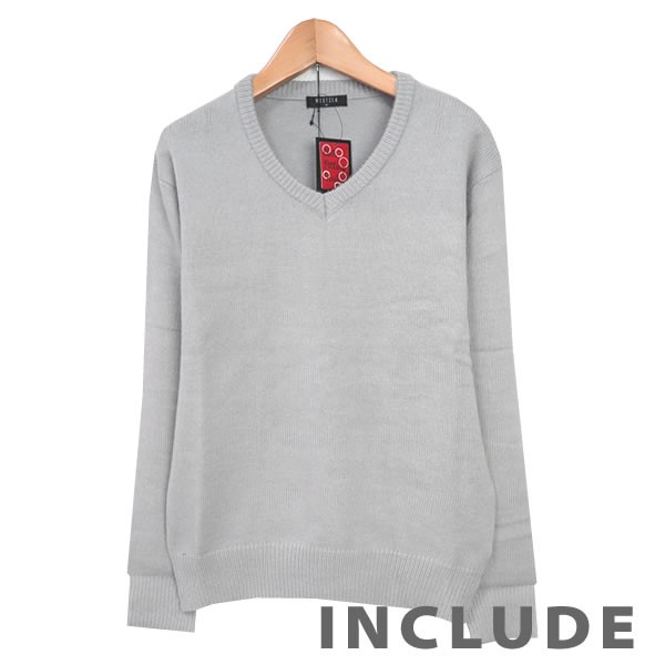 10カラー Vネック 定番 毛玉防止 抗ピル コーピル セーター メンズ ニット 長袖 無地 ふわふわ 厚手 毛玉ができにくい |  | 03