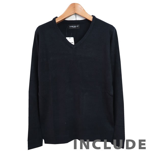 6カラー 定番 カシミアタッチ リブ Vネック ニット セーター メンズ 伸縮 白 黒 チャコール ネイビー オフホワイト ワイ |  | 04