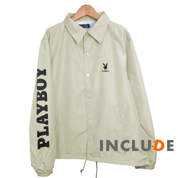 コーチジャケット PLAYBOY ワンポイントバニー 袖ロゴ スケボー プレイボーイ 長袖 無地 コーチ ジャケット アクティブ |  | 03