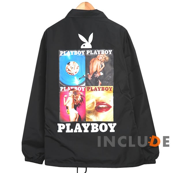 コーチジャケット PLAYBOY マガジンフォト レコード ガール バニー プレイボーイ 長袖 無地 コーチ ジャケット アクテ |  | 02