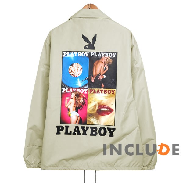コーチジャケット PLAYBOY マガジンフォト レコード ガール バニー プレイボーイ 長袖 無地 コーチ ジャケット アクテ |  | 03